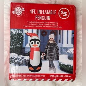 Inflatable Penguin - Black, White, and Red